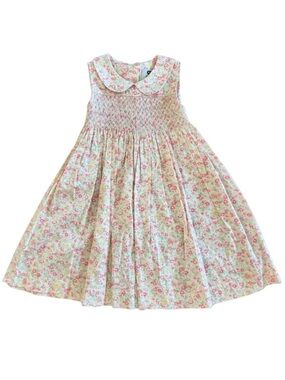 🌸 Question Everything Lizzie Smocked Floral Dress 2-3Y
